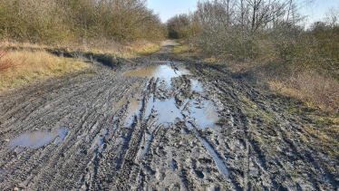 Motorbike damage at Ellistown Flats